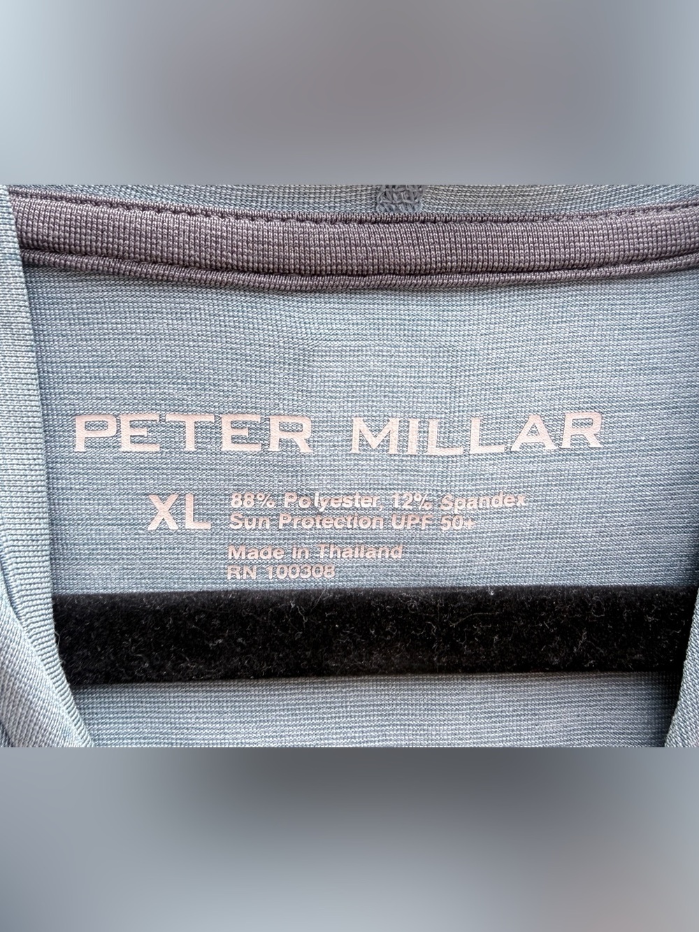 Peter Millar - Light Blue Marbled Long Sleeve Performance Tee Sun Shirt UPF 50 - Picture 2 of 6